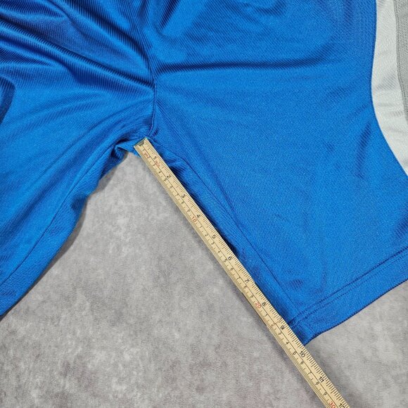 Reebok Men Basketball Athletic Dri-Fit Sweat Shorts Blue Silver 10" Inseam L - Picture 9 of 11